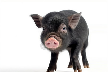 猪幼崽可爱的小猪插画