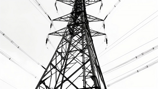 挺立的电力塔高清图片