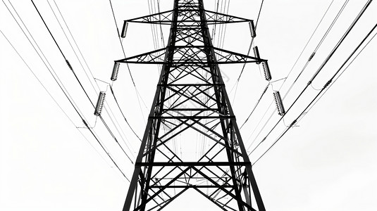 发电的电力塔背景图片