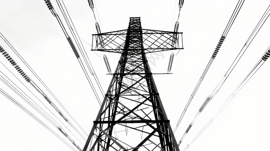 耸立的电力塔图片