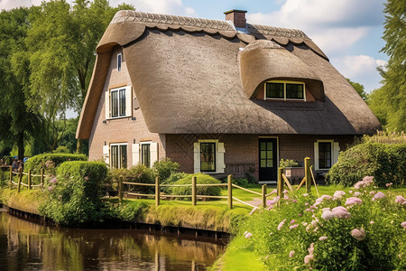 乡村的美丽小屋图片