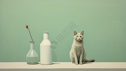 牛奶猫创意卧室摆件设计图片