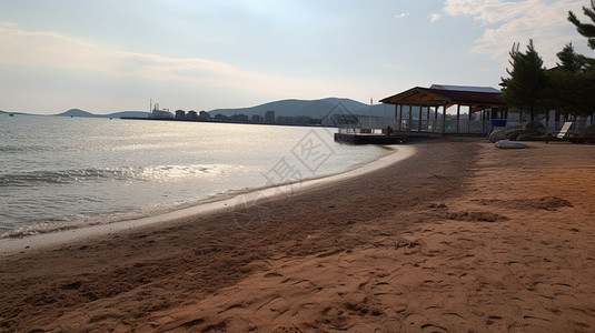 夏季宁静的沙滩图片