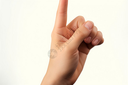 标志语言成人手势图指示数字背景