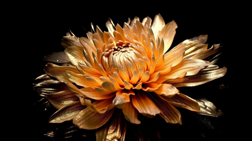 金灿灿的菊花创意概念图图片