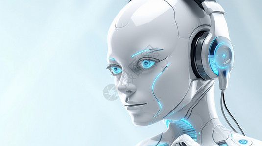 未来派通讯机器人背景图片
