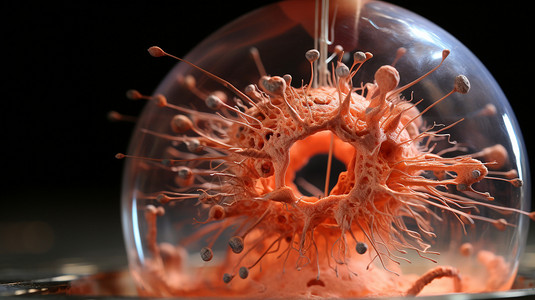 抽象生物细胞提取概念图图片