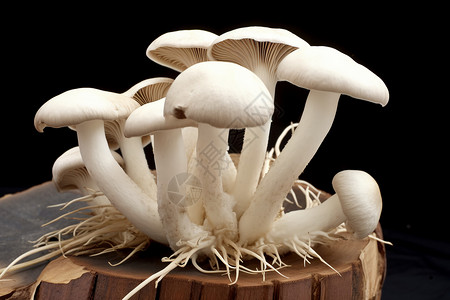蘑菇植物白色杏鲍菇背景
