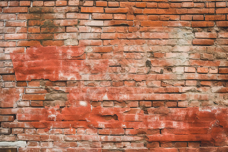 水泥砖红色的砖墙背景