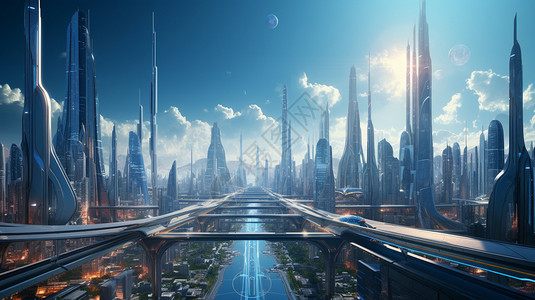 未来感城市景观图片