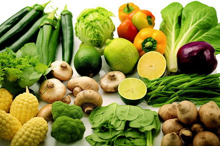 蔬菜集合绿色素菜大集合背景