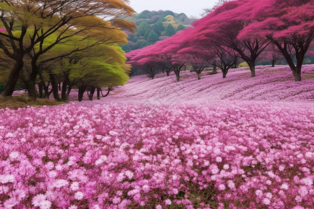 鲜花盛开的公园图片