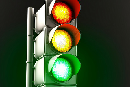 安全控制传统的红绿灯背景