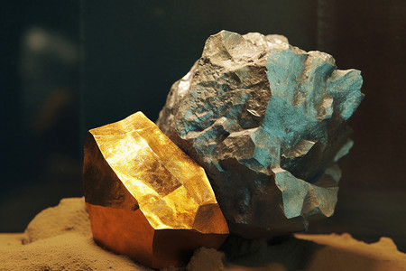 自然铜矿石背景