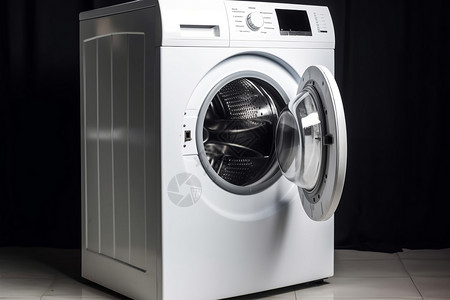 白色洗衣机背景图片