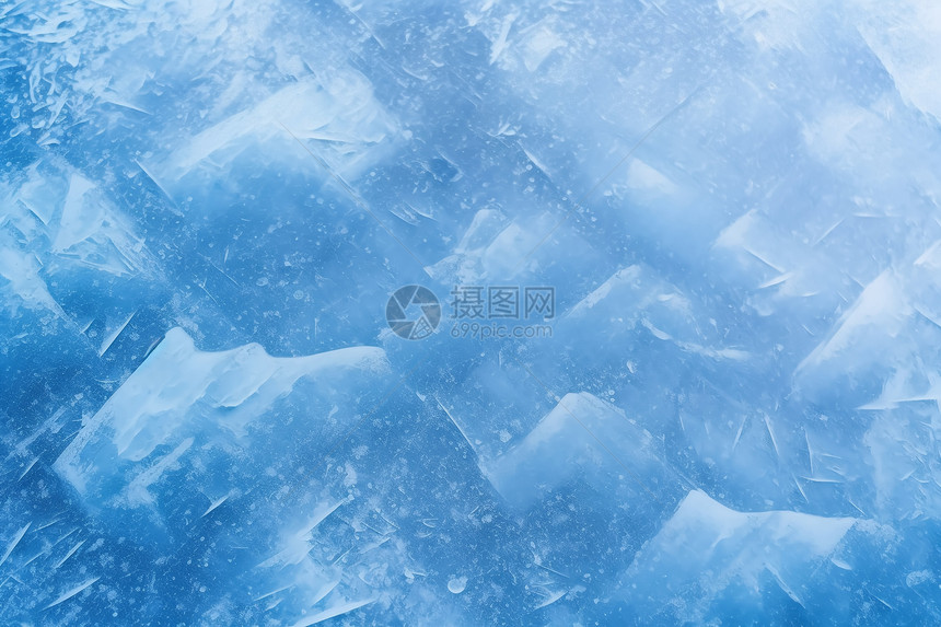 蓝色冰雪纹理图片