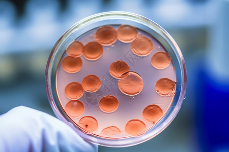 细菌霉菌培养皿中的细胞霉菌背景