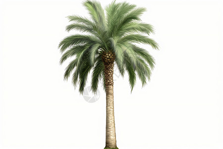 亚热带季风气候一颗棕榈树插画