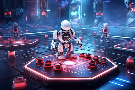 机器人下围棋背景图片