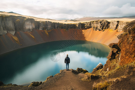 火山口湖图片