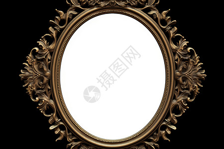 椭圆形的镜子背景图片