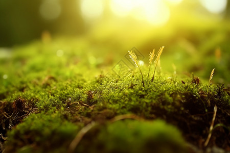 草本植物苔藓高清图片