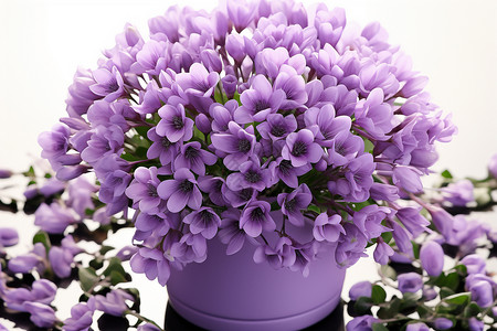 紫色的花朵花瓶里紫色花高清图片