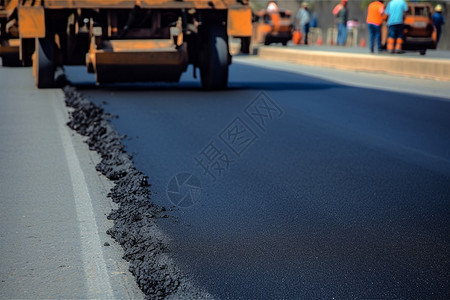 道路的建设沥青隔离工业高清图片
