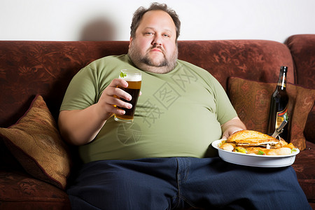 肥胖症的外国男子图片
