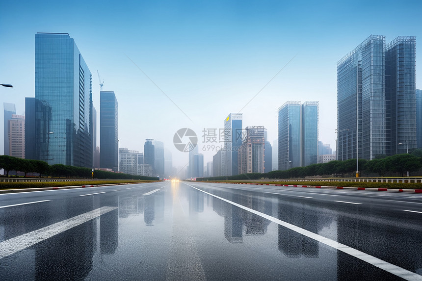 城市中心的快速公路图片