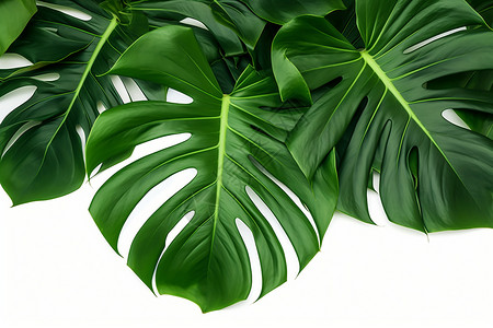 热带植物的叶子背景图片