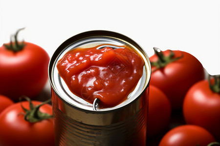 番茄罐头酸酸甜甜的番茄酱背景