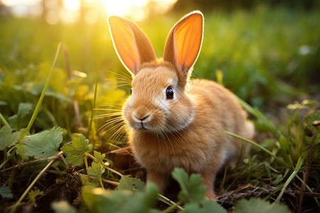 活泼的小兔子图片