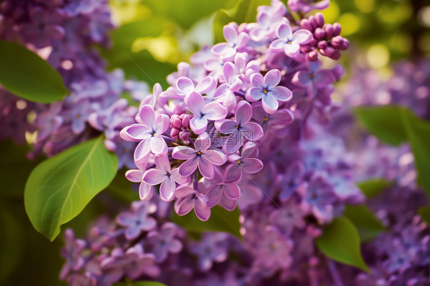 绽放的紫丁香图片