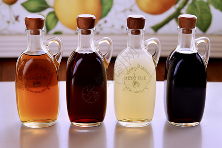 苹果醋饮料不同类型的醋背景