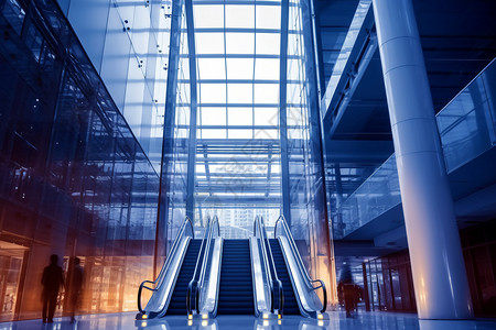 企业办公大楼的自动扶梯图片