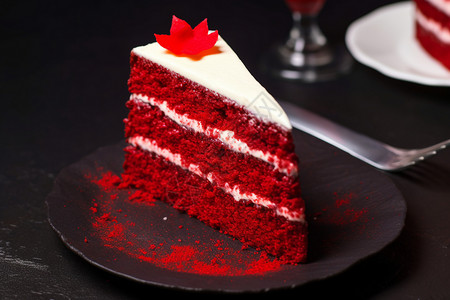 红色的蛋糕背景图片