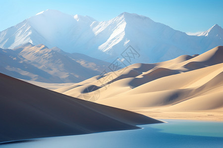 沙丘自然风景背景图片