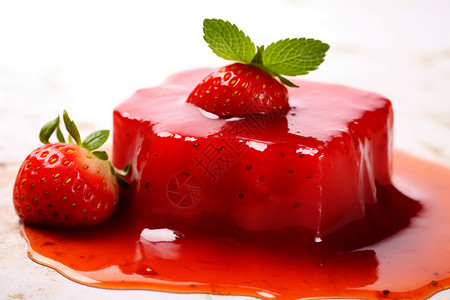 美味的草莓甜品图片