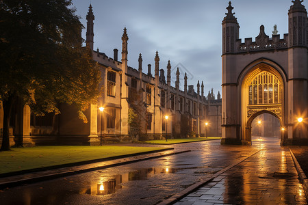 剑桥大学的历史文化建筑背景图片