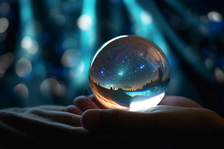 透明球体水晶球背景