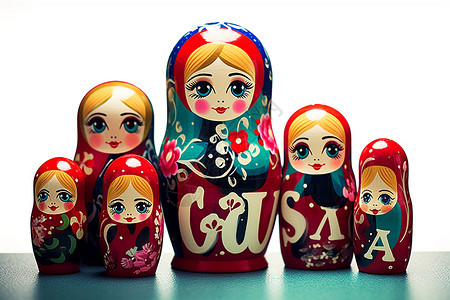 传统工艺制作的俄罗斯套娃图片