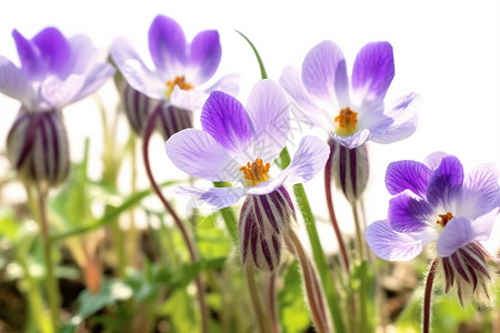 美丽的花朵紫罗兰永恒花园高清图片