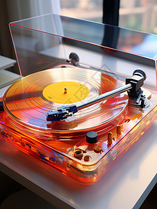 多彩的唱片机模型背景图片