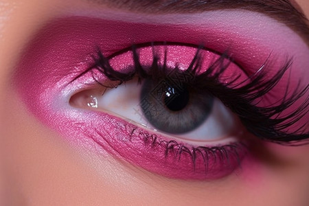 粉色眼妆效果图片