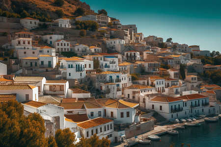 地中海的房屋图片