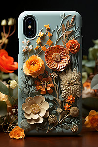 艺术花卉手机壳图片
