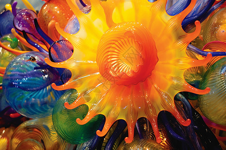 杯子工艺品玻璃质感仿海洋生物的工艺品设计图片