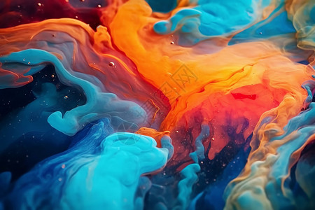 抽象的彩色状液体图片