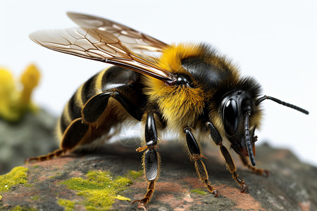 采蜂蜜的大黄蜂背景图片